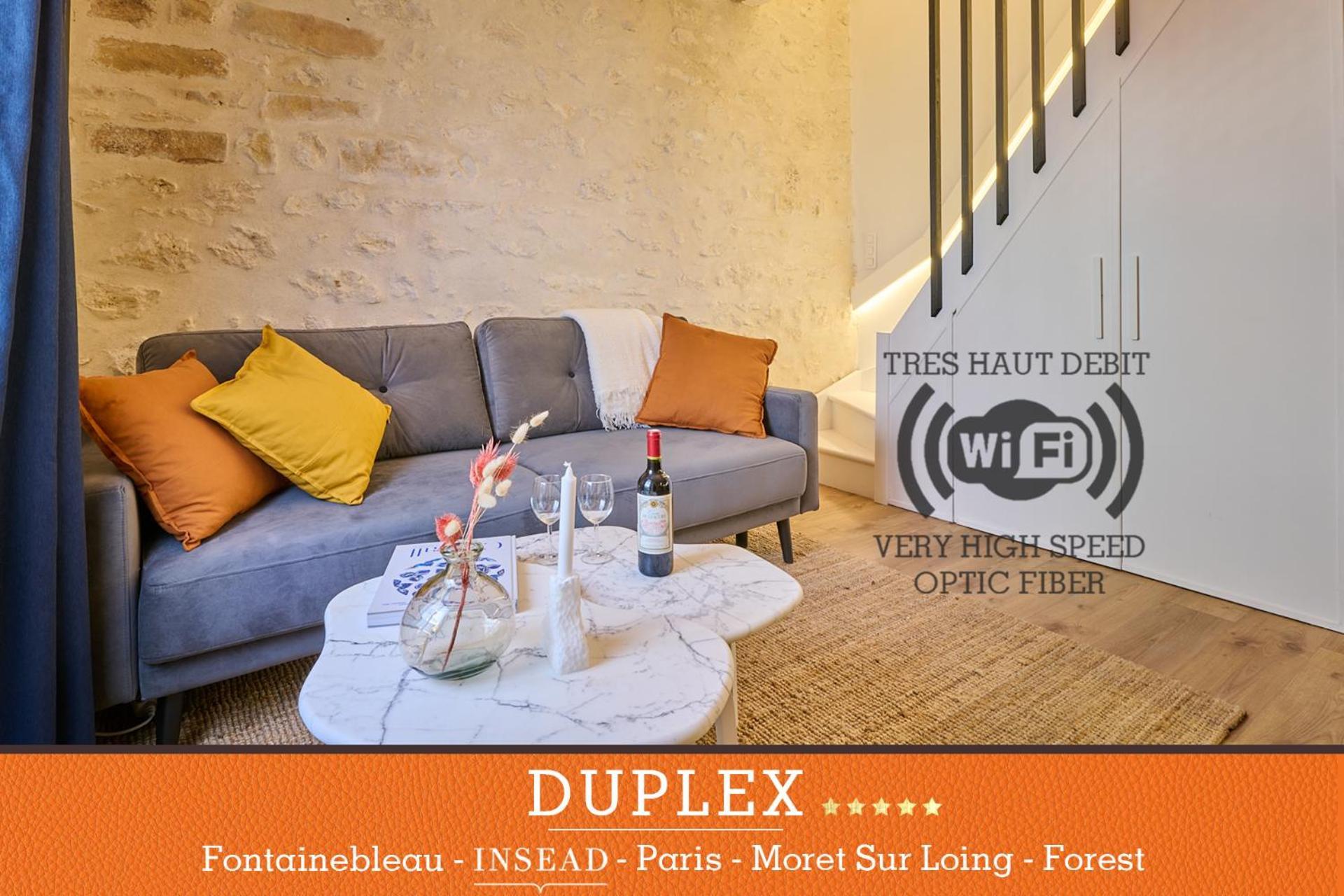 Appartement Duplex Standing 7Min➤Fontainebleau-Insead⎮45Min➤Paris à Veneux-les-Sablons Extérieur photo